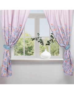 Комплект штор для кухни с подхватами Meow 145×180 см-2 шт., 100% п/э Этель