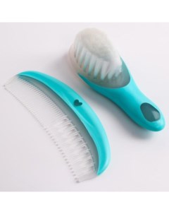 Расчёска детская, щётка для волос в наборе «Мишка Принц», бирюзовый Mum&baby