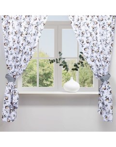 Комплект штор для кухни с подхватами «Груши» 145×180 см-2 шт., 100% п/э Этель