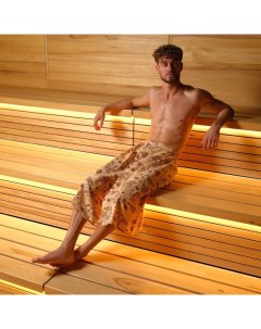 Полотенце для бани «Банька» мужской килт, 75×150 см хлопок, вафельное полотно Этель