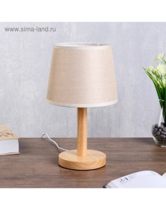 Лампа настольная «Эко» 1×40 Вт Е27 светлое дерево-бежевый 18×18×29.5 см Risalux