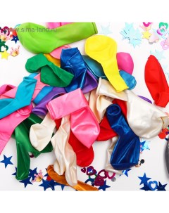 Воздушные шары латексные 12" «Ассорти», 200 г, МИКС Страна карнавалия