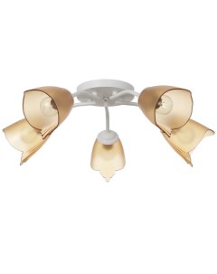 Люстра «Оникс» 5×15 Вт E27, белый-коричневый, 52×52×15 см Bayerlux