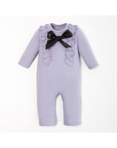 Комбинезон с бантиком для девочки «» BASIC LINE, рост 86-92 см, сиреневый Крошка я