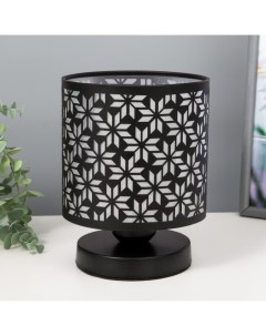 Светильник с выключателем «Олеандр» 1хЕ27 40 Вт черный 14.5×14.5×19.5 см Risalux