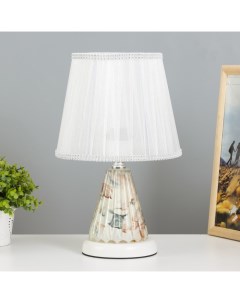 Лампа настольная с подсветкой «Дамона» 1×40 Вт Е27 220 В белый 21×21×33 см Risalux