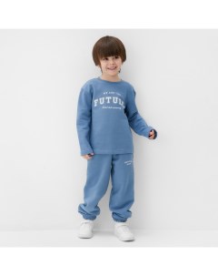 Костюм детский (лонгслив, брюки) Future, размер 38 (146-152 см), голубой Kaftan