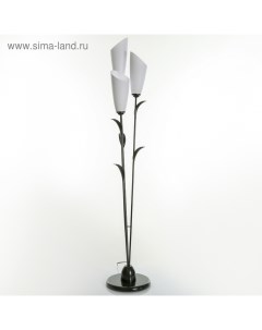 Торшер напольный «Лепесток», 3×15 Вт, E27, черный, 28×28×153 см Bayerlux
