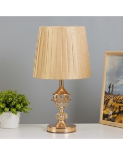 Лампа настольная с подсветкой «Адорно» 1×40 Вт Е27 золото 24×24×43 см Risalux