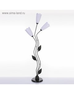 Торшер напольный «Инесса», 3×15 Вт, Е27, черный, 39×28×143 см Bayerlux