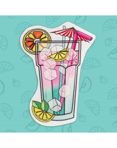 Полотенце пляжное «Коктейль», 110×150 см, 100 % п/э Этель