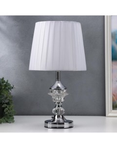 Лампа настольная с подсветкой «Адорно» 1×40 Вт Е27 серебро 24×24×43 см Risalux