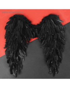 Крылья ангела, 60×57 см, чёрные Страна карнавалия