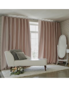 Штора блэкаут портьерная «», 145×265 см, розовая металл Этель