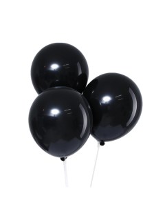 Воздушные шары латексные 12", 100 шт., чёрные Страна карнавалия