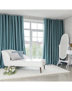 Штора блэкаут портьерная «», 130×300 см, серо-голубая Этель