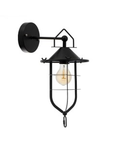 Бра «Эльба» 1×40 Вт Е27 черный 25×25×40 см Bayerlux