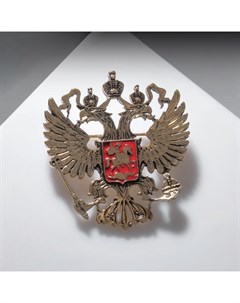 Брошь «Герб Российской Федерации», цвет красный в золоте Qf