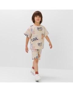 Костюм детский (футболка, шорты) Graffiti, размер 30 (98-104 см) Kaftan