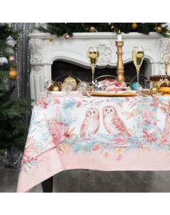 Набор новогодний Pink magic: скатерть 150×220 см ±3 см с ГМВО, салфетка 40×40 см-12 шт., 100% хлопок Этель