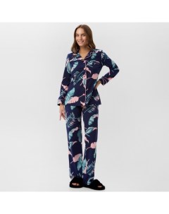 Пижама женская (рубашка, брюки) Tropical dream, размер 44-46 Kaftan