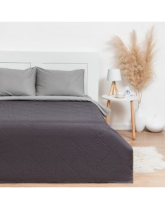 Покрывало 2 сп 180х210±5 см, цвет темно-серый, микрофайбер, 100% п/э Lovelife
