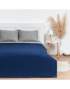 Покрывало Евро 200х210±5 см, цвет синий, микрофайбер, 100% п/э Lovelife