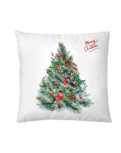 Подушка новогодняя «Новогодняя ель», 40×40 см, 100% п/э, велюр Этель