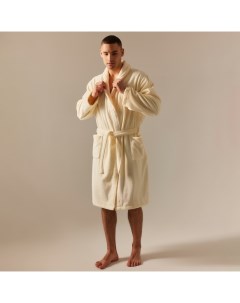 Халат махровый мужской SL HOME: Basic «Айвори», размер L, хлопок 100%, молочный Sima-land home