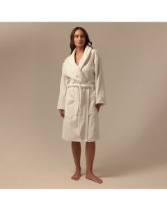 Халат махровый женский SL HOME: Basic «Блан де Блан», размер L, хлопок 100%, белый Sima-land home
