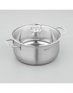 Кастрюля «Лира», 5.2 л, d=24 см, капсульное дно, индукция, нержавеющая сталь Катунь