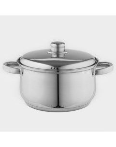 Кастрюля «Гретта», 4.5 л, d=22 см, капсульное дно, индукция, нержавеющая сталь Катунь