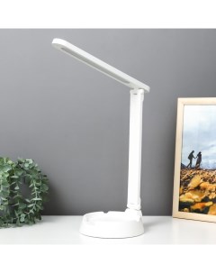 Лампа настольная «Офис» LED 3 режима 5 Вт USB белый 15.5×30×36 см Risalux