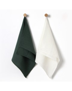 Набор полотенец кухонный «» Home collection, 40×70-2 шт., МИКС, 100% лён Этель