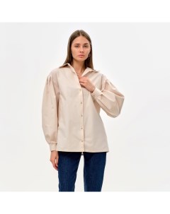 Рубашка женская с объёмными рукавами : Casual Collection, размер 48, молочный Minaku