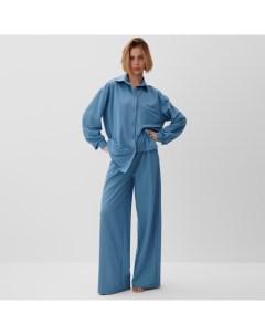 Костюм женский (рубашка, брюки) : Home Collection, размер 54, голубой Minaku