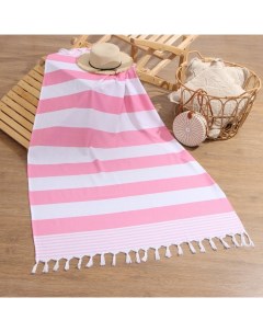 Полотенце - пештемаль пляжное, 100×180 см, 100% хлопок, 180 г/м², розовое Lovelife