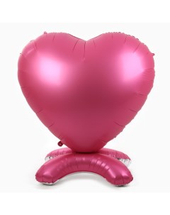 Воздушный шар фольгированный 65" «Сердце гигант», на подставке, розовый Страна карнавалия