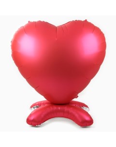 Воздушный шар фольгированный 65" «Сердце гигант», на подставке, красный Страна карнавалия