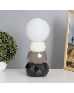 Лампа настольная «Амани» 1×40 Вт Е14 белый/кофе 11.5×11.5×28 см Risalux