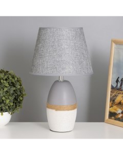 Лампа настольная «Никола» 1×40 Вт Е14 бело-серый 23×23×38 см Risalux