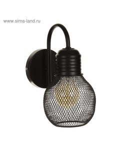 Бра «Винтаж» 1xE27 40 Вт черный 12×19×23 см Bayerlux