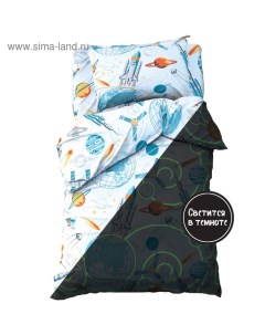Постельное бельё 1.5-спальное «. Ракеты», бязь Этель