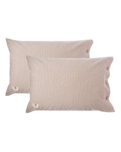 Комплект наволочек «. Полоски», 50×70 см, 2 шт., бежевый, жатый хлопок, хлопок 100% Этель