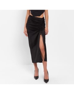 Юбка миди на кулиске женская : Classic Collection размер 48, чёрная Mist
