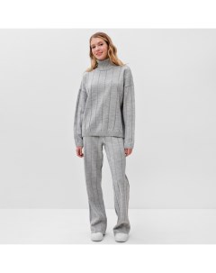 Костюм женский (джемпер, брюки) : Knitwear Collection, размер 42-44, светло-серый Minaku