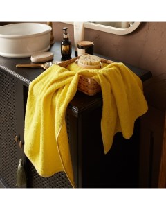 Полотенце махровое «», 50×90 см, хлопок 100%, жёлтое Экономь и я