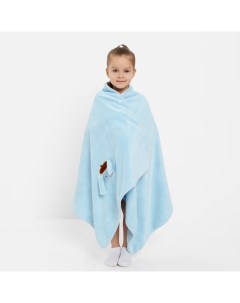 Полотенце детское «. Зайчик», 70×140 см, голубое Крошка я