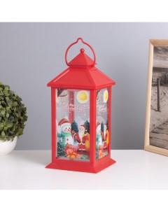 Фигурка светящаяся «Дед Мороз и Снеговик», LED-ночник, 3×ААА, красный, 14×14×30.5 см Risalux