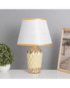 Лампа настольная «Наталия» 1×40 Вт Е14 бежевый/золото 24×24×40 см Risalux